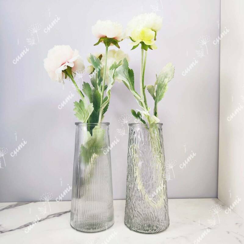 【2個入りセット】波模様 花瓶 一輪挿し 高品質 室内 ガラス フラワーベース 激安 レア インテリア プレゼント