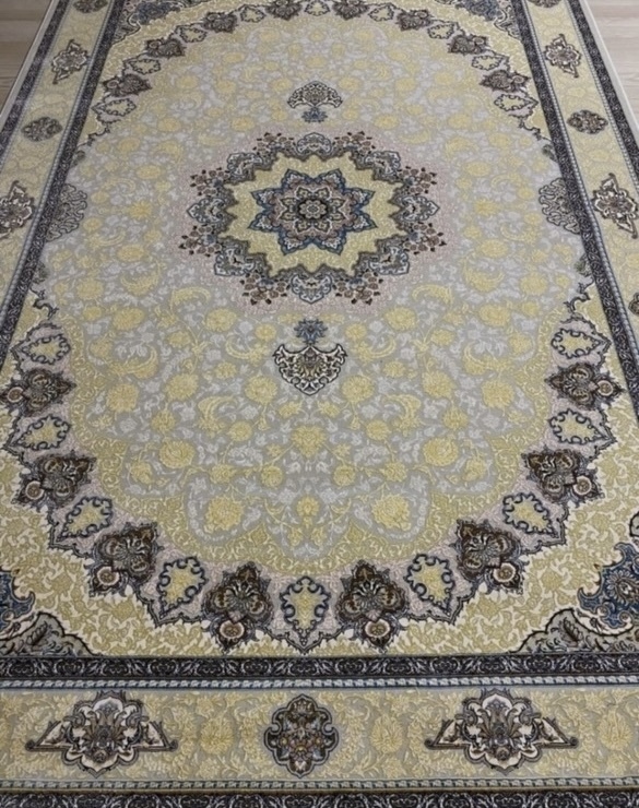 大判　最高峰約144万ノット　シルク30％ウール70%　イラン産手織り 高級ペルシャ絨毯 201×305cm　#2