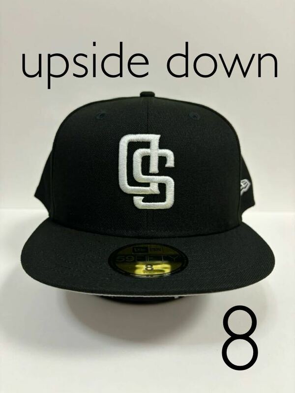 upside down黒×白　8サンディエゴ・パドレス　ビッグサイズ　海外限定ニューエラ　 59FIFTY PADRES NEW ERA ダルビッシュ有