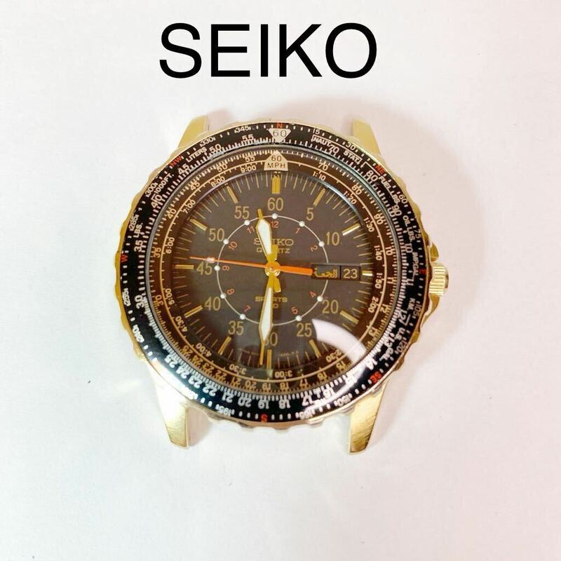 SEIKO SPORT セイコースポーツ 150m パイロットウォッチ 5Y23-6150 ゴールド クオーツ メンズ腕時計 稼働品