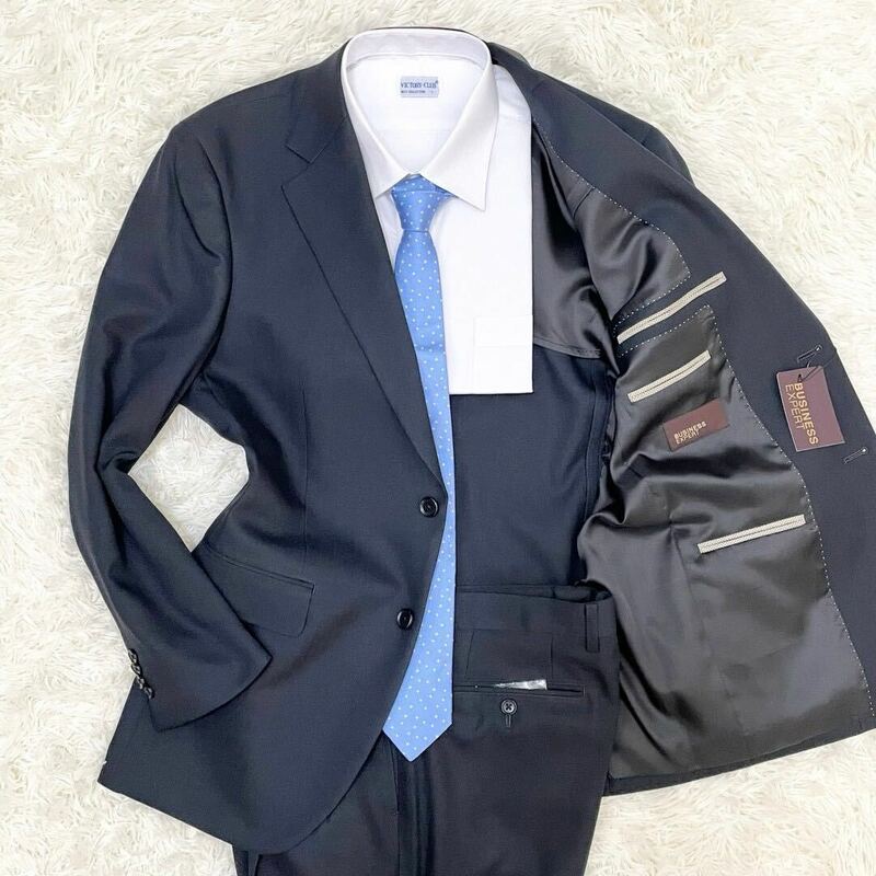 ビジネスエキスパート【未使用 タグ付】スーツ セットアップ 黒 M位 BUSINESS EXPERT ビジネス 仕事 通勤 メンズ