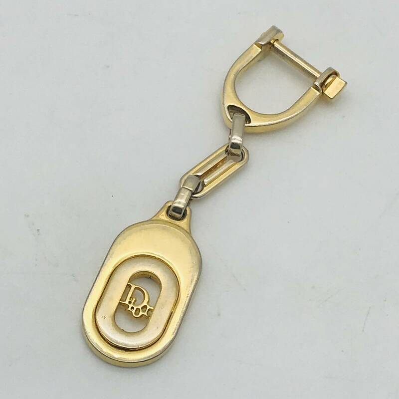 クリスチャンディオール Christian Dior キーホルダー ヴィンテージ 中古 ゴールド