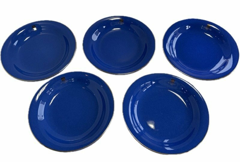 GIVENCHY yamaka パスタカレーセット プレート皿 カレー皿　洋食器　ブルー　ジバンシー 5枚組 ☆ちょこオク☆80
