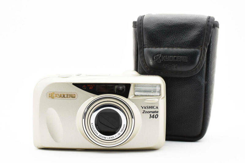 3523 【ジャンク】 Kyocera Yashica Zoomate 140 Gold 35mm Film Camera 京セラ コンパクトフィルムカメラ 0422