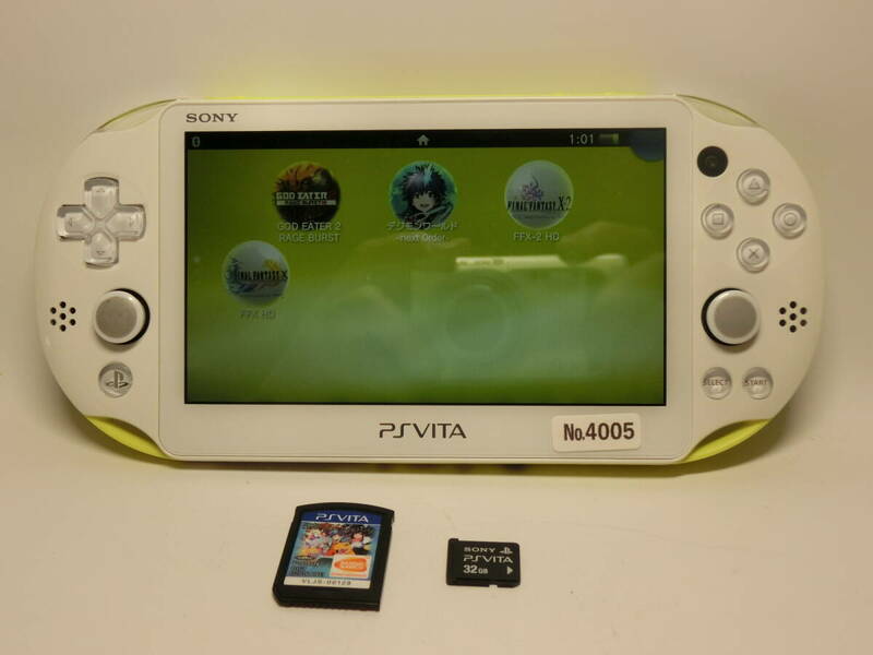 【№4005-ｇ6004】 中古品：PSVITA 本体 SONY PlayStation Vita PCH-2000 本体・ 32GBメモリーカード.ソフト付き