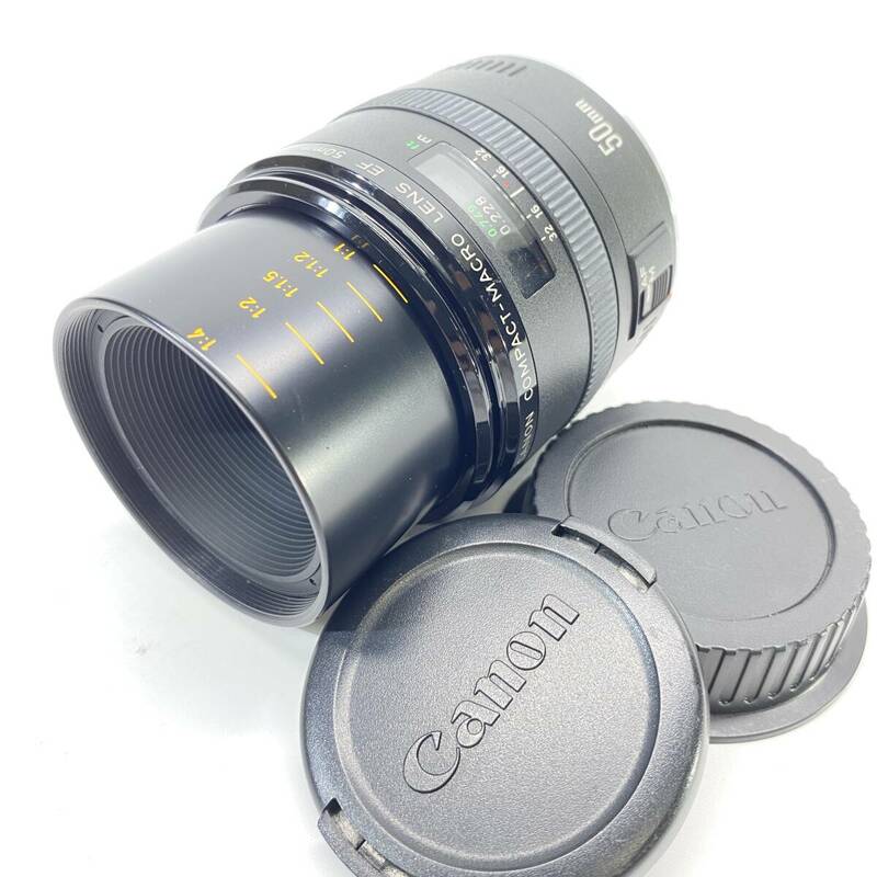 1円～ 6T50150424 Canon/キャノン レンズ COMPACT-MACRO LENS EF 50mm 1:2.5 - カメラ 撮影機器 通電動作未確認