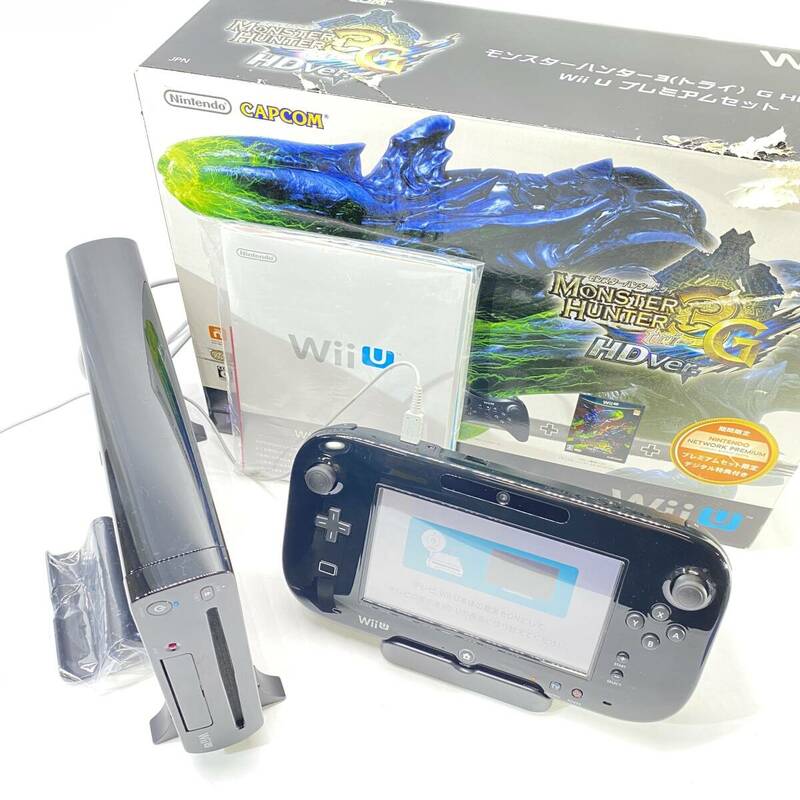 1円～ 0T30170424 Nintendo ニンテンドー WiiUプレミアムセット モンスターハンター3G HDVer WUP-101(01) ゲーム機 通電確認 動作未確認