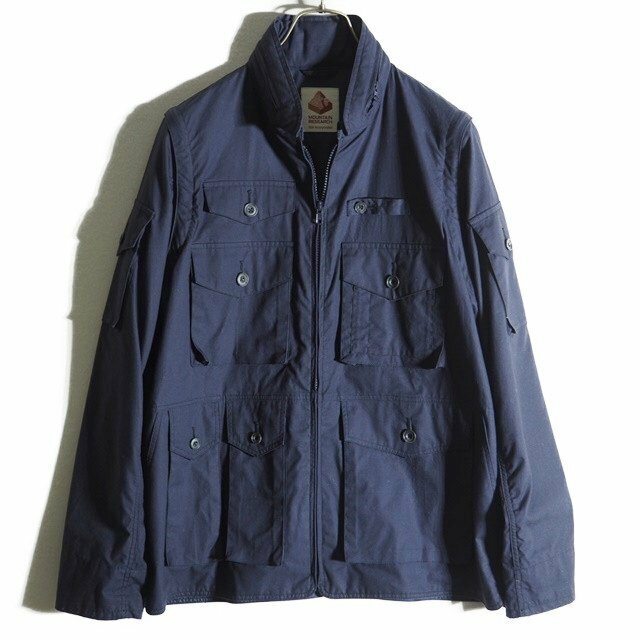 H7557f24　■Mountain Research マウンテンリサーチ■　17AW Game Pocket Jacket コットンジャケット ネイビー M / ベスト 紺 M65 春～秋