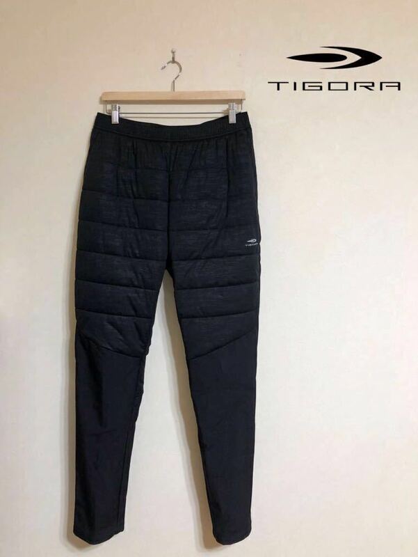 【新品】 TIGORA GOLF ティゴラ ゴルフ アルティメイト 中綿 ウインド 切替し ロングパンツ 防風防寒 耐久撥水 サイズXO ドット柄 黒