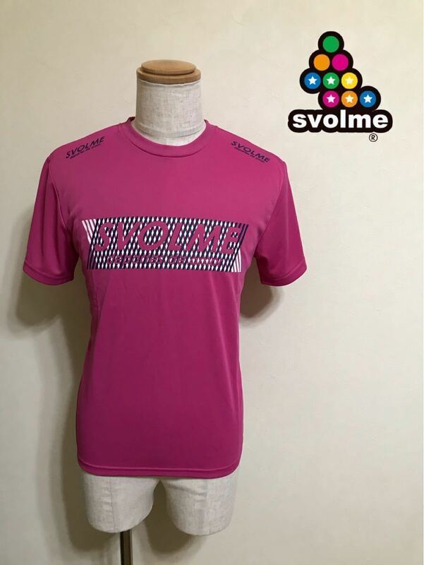 【新品】 SVOLME スボルメ ビッグロゴ ドライ Tシャツ トップス ウェア ピンク サイズM 半袖 SVOL-1457