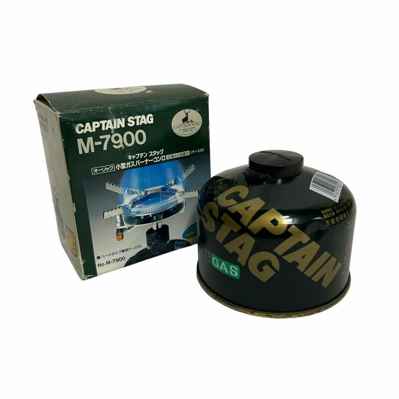 CAPTAIN STAG オーリック 小型ガスバーナーコンロ M-7600 キャプテンスタッグ 圧電点火装置付 ケース 箱 ガス付き