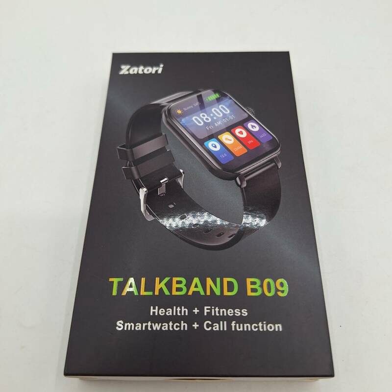 スマートウォッチ 通話機能 Zatori TALKBAND B09 1.85インチ Bluetooth ブラック 【4507】