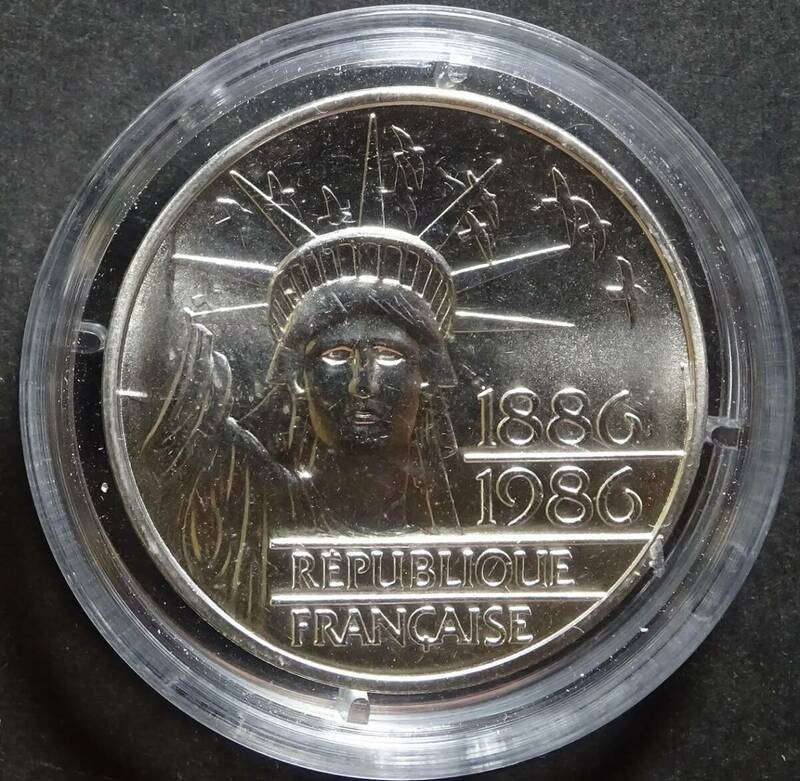 フランス1986年女神100フラン銀貨