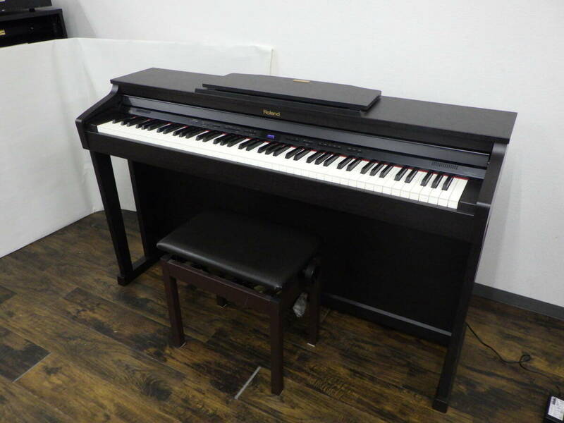 通電OK Roland/ローランド 電子ピアノ/デジタルピアノ HP504-RW 2014年/'14年製 88鍵盤 椅子付き 鍵盤楽器/器材 現状品 『ZC037ジ』