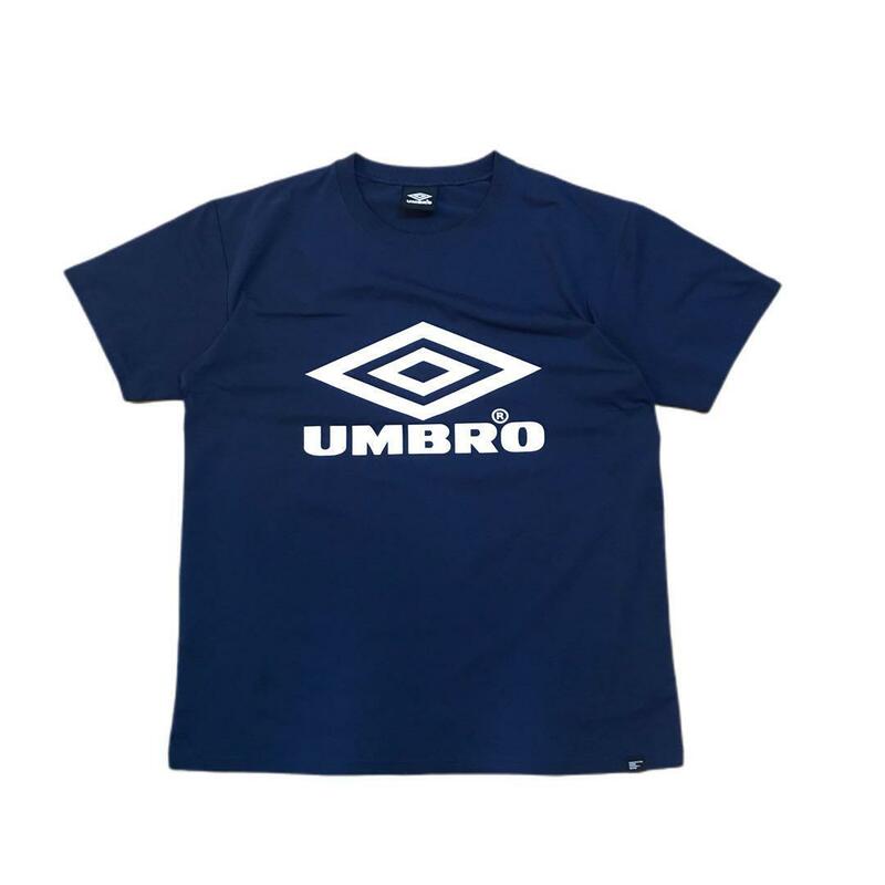 90s UMBRO Ｔシャツ サッカー ゲームシャツ 半袖 ビッグロゴ y2k 紺