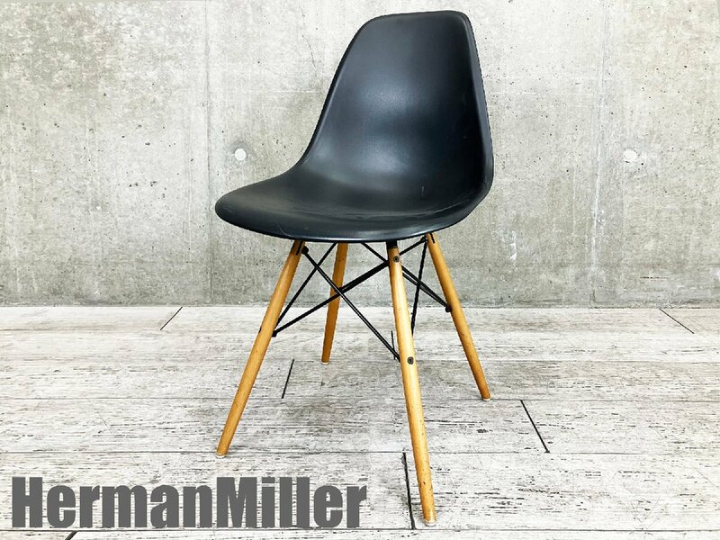 HERMAN MILLER / ハーマンミラー■イームズ サイドシェルチェア■DSW■ダウェルベース■ブラック