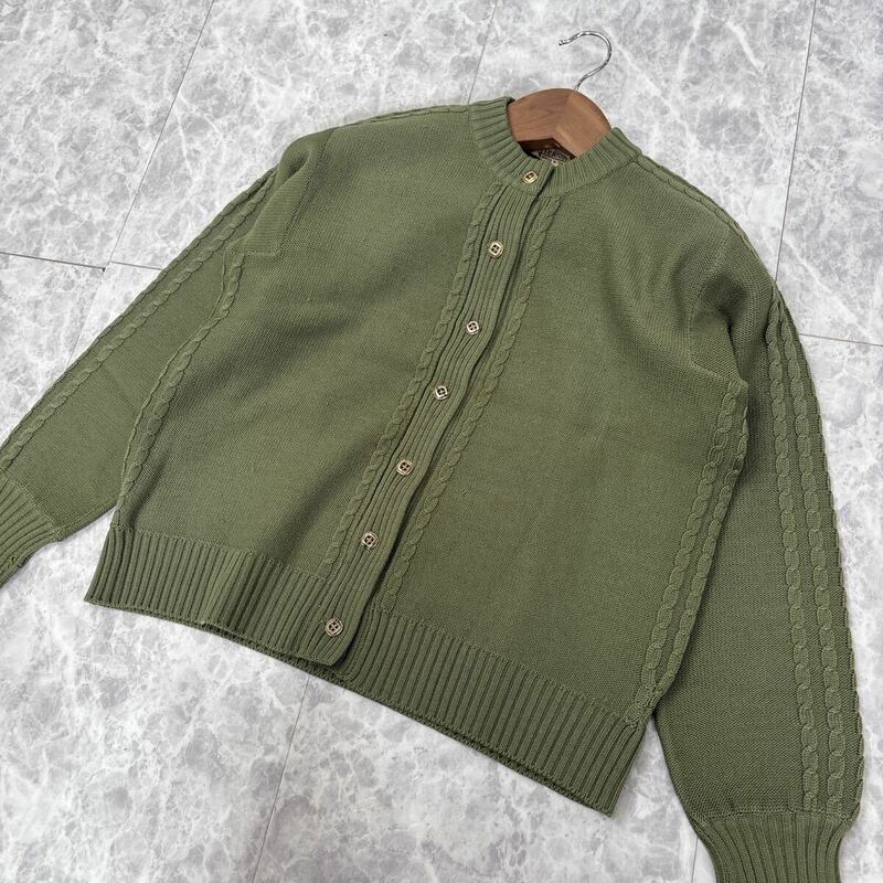 WW ＊ イタリア製 '希少 ビンテージ' HERNO ヘルノ 長袖 WOOL ニット カーディガン size46 レディース 高級婦人服 トップス 古着