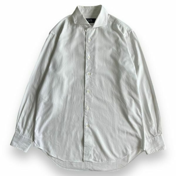 鎌倉シャツ Maker's Shirt 鎌倉 カッタウェイ カラー 長袖 コットン ドレス シャツ L/S ワイシャツ トップス 16-33 1/2 41-85 ホワイト 白