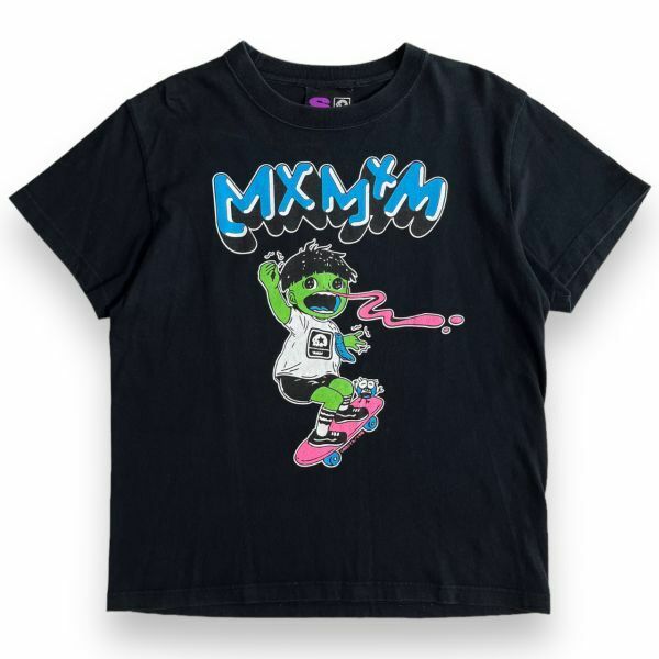 MXMXM MAGICAL MOSH MISFITS マジカルモッシュミスフィッツ 楳図かずお 半袖 プリント イラスト Tシャツ コットン トップス S ブラック 黒