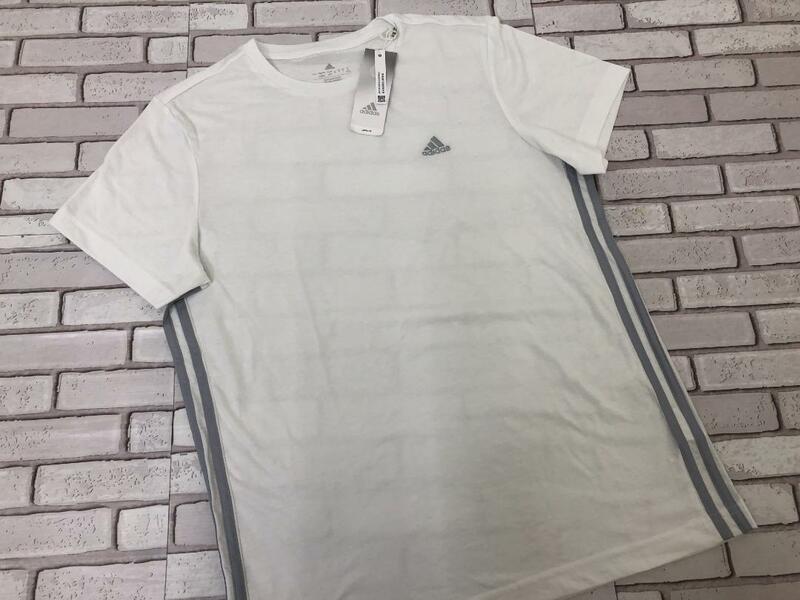 36）adidas アディダス 半袖 Tシャツ XL 3ストライプ