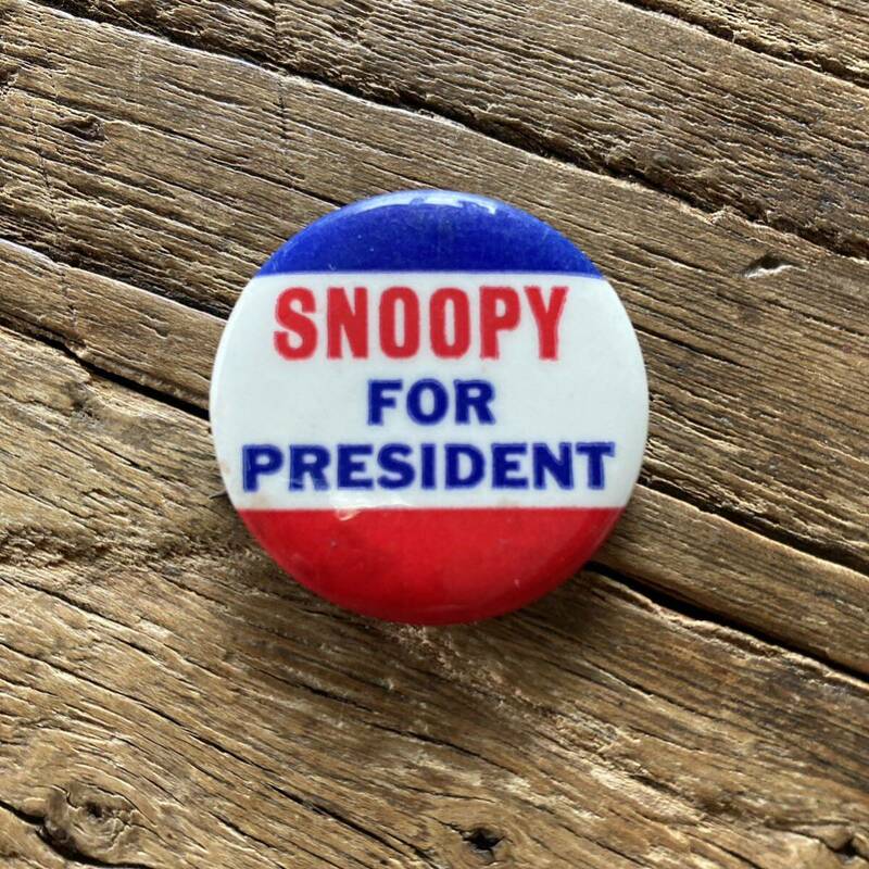 60's ヴィンテージ　vintage 缶バッジ　スヌーピー　藤原ヒロシ　snoopy for president