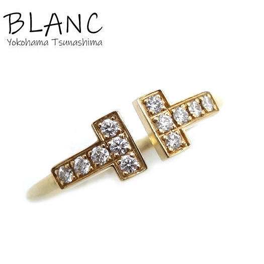 ティファニー Tワイヤー ダイヤ リング 約10.5号 K18 イエローゴールド K18 YG ダイヤモンド 指輪 Tiffany＆Co. 横浜BLANC