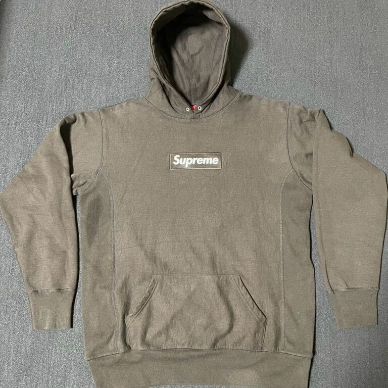 SUPREME HOODY Box Logo HOODED SWEATSHIRT Large ブラウン 茶 シュプリーム フーディ パーカ プルオーバー L CANADA カンガルーポケット