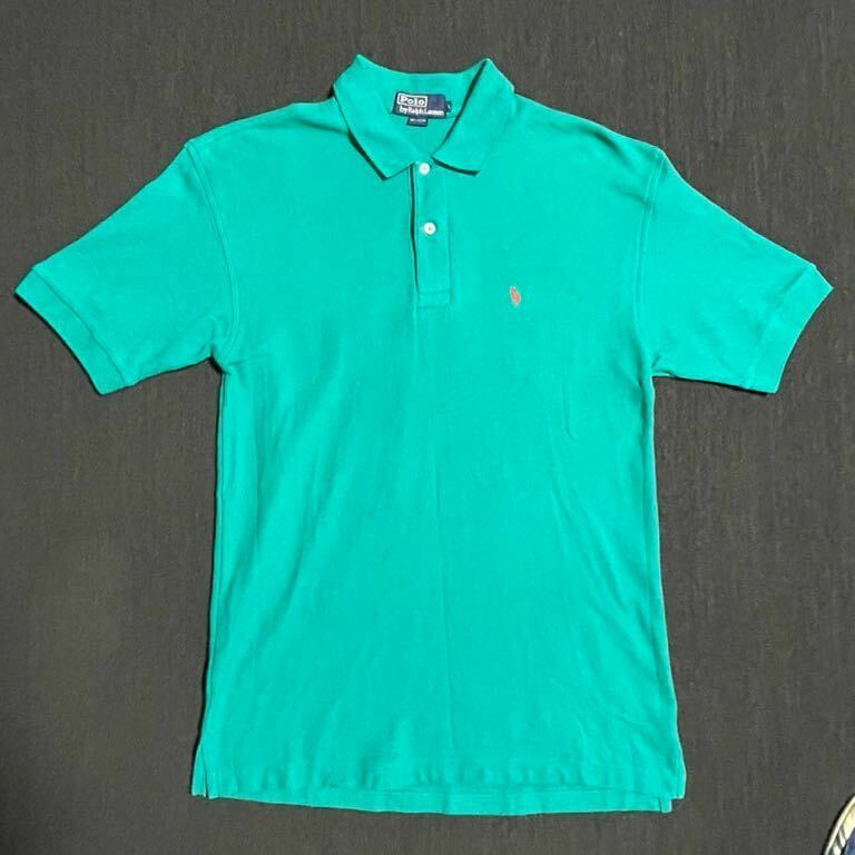 Polo ralph lauren ポロシャツ 半袖 L 緑 グリーン ポニー 赤刺繍 ワケあり