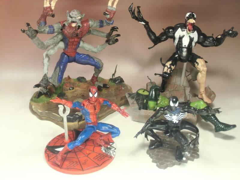 TOYBIZ 【SPIDER-MAN CLASSICS/スパイダーマン クラシックス】4種 並行輸入品 2001 Spider-man/Black/Venom/Man-spider