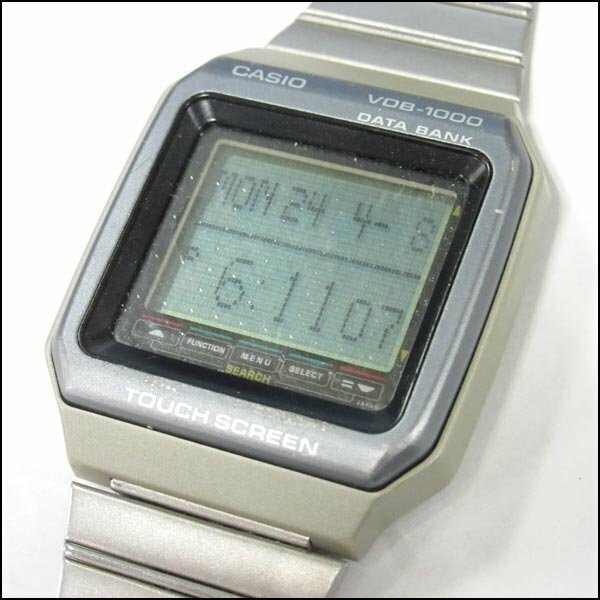 TS カシオ/CASIO メンズ腕時計 DATA BANK VDB-1000 タッチスクリーン クオーツ 電池交換済み 現状渡し