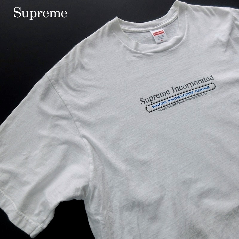 【Supreme シュプリーム】Incorporated Tシャツ ホワイト XLサイズ!! （MADE IN USA）