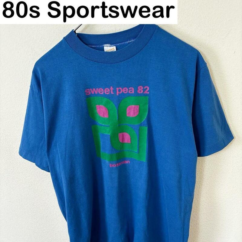 USA製　80s Sportswear 半袖　プリント　Tシャツ　古着　アメカジ