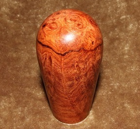 木製シフトノブ(材質：花梨瘤）12ｘ1.25mm（EX-39.3D72.5L)
