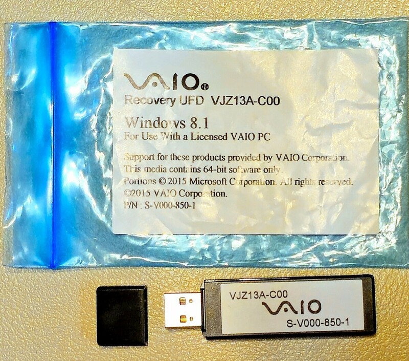 【美品】バイオ社 ＶＡＩＯ-Ｚ ＵＳＢリカバリーメディア(VJZ13A-C00) ／新品の参考価格：約7,000円(税込)