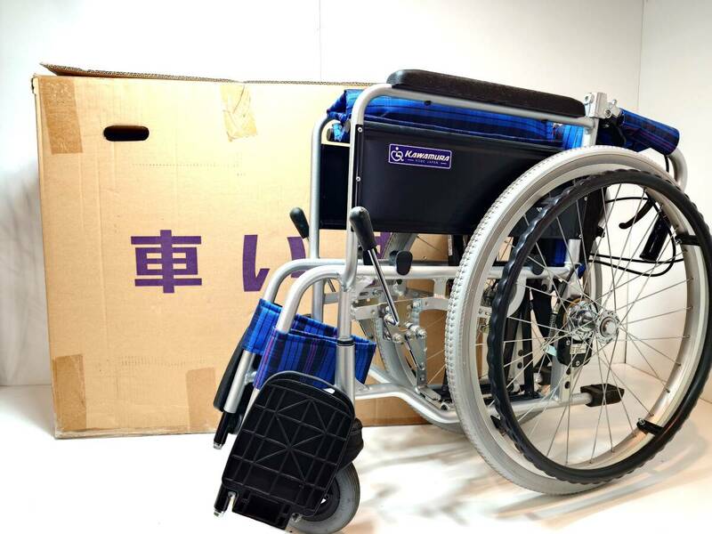 200 美品 KAWAMURA カワムラ 車いす 車椅子 イス 介助用 介護 福祉 リハビリ 折りたたみ可