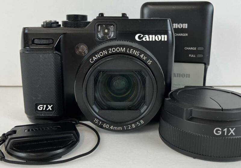【SR298】 通電OK Canon キャノン PowerShot G1X コンパクトデジタルカメラ CANON ZOOM LENS 4x IS 15.1-60.4㎜ 1:2.8-5.8 レンズ 付属品付