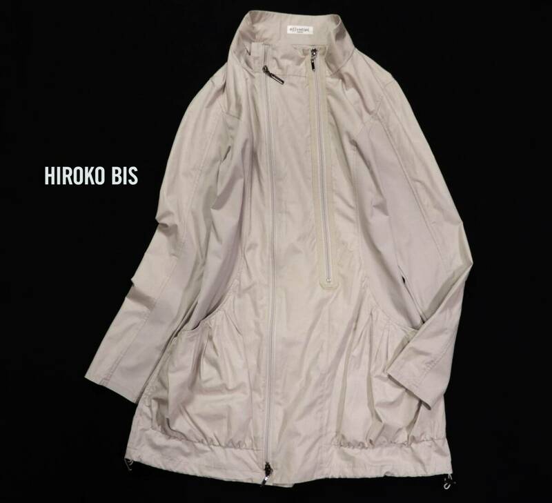 ヒロコビス essential HIROKO BIS お洒落 切替デザイン 薄手 コート 11 