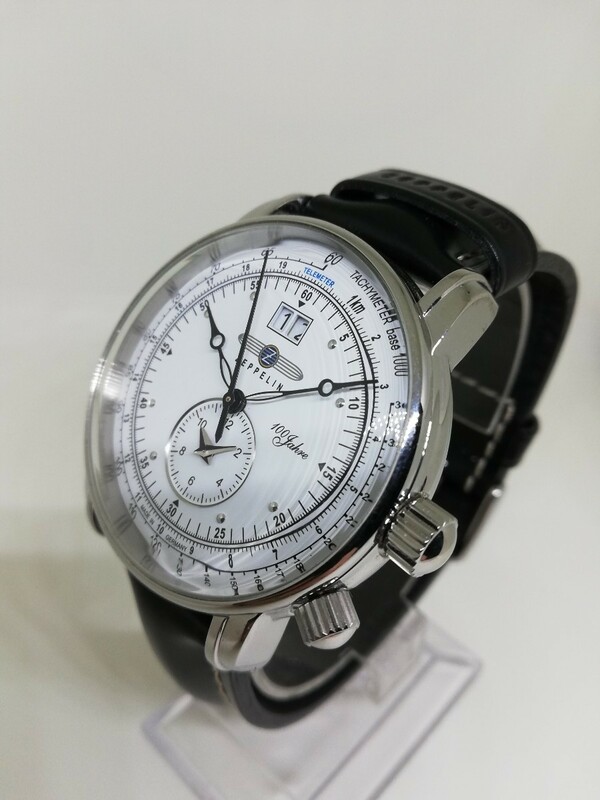 【稼働品】ZEPPELIN ツェッペリン 100周年記念 デュアルタイムメンズクォーツ腕時計