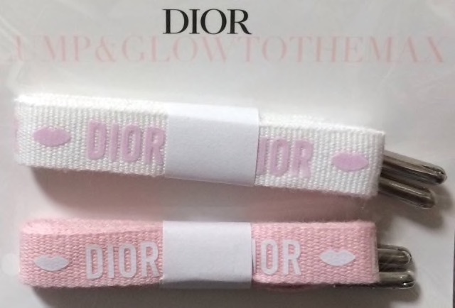 Christian Dior『シューレース(ピンク&ホワイト)』新品