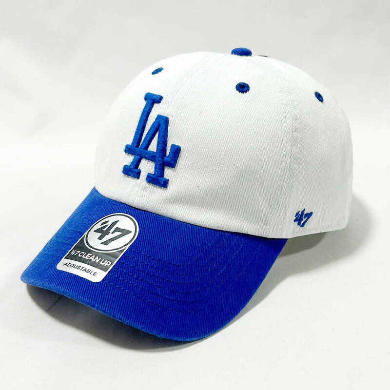 【新品】47 CLEAN UP ロサンゼルスドジャース ツートン ホワイト x ブルー LA oders White x Blue CAP ベースボール キャップ 帽子