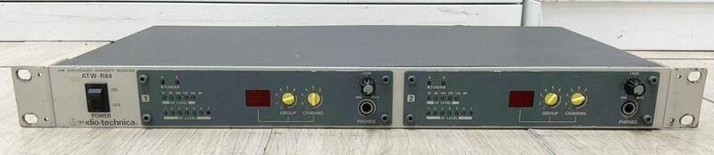 ◇オーディオ機器◆audio-technica オーディオテクニカ ATW-R84 UHF SYNTHESIZED DIVERSITY RECEIVER ワイヤレスレシーバー 通電確認済