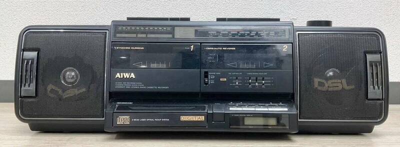 ◇ラジカセ◆AIWA アイワ CSD-W880 COMPACT DISC STEREO RADIO CASSETTE RECORDER CD ステレオ ラジオ カセットレコーダー 通電確認済