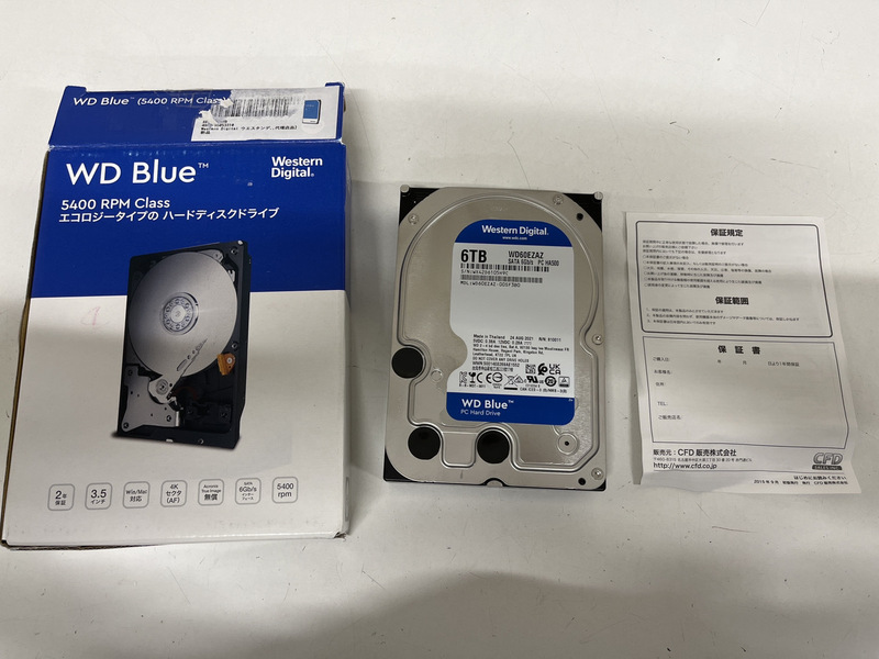 ウエスタンデジタル(Western Digital) WD60EZAZ WD Blue 内蔵 HDD ハードディスク 6TB 3.5インチ