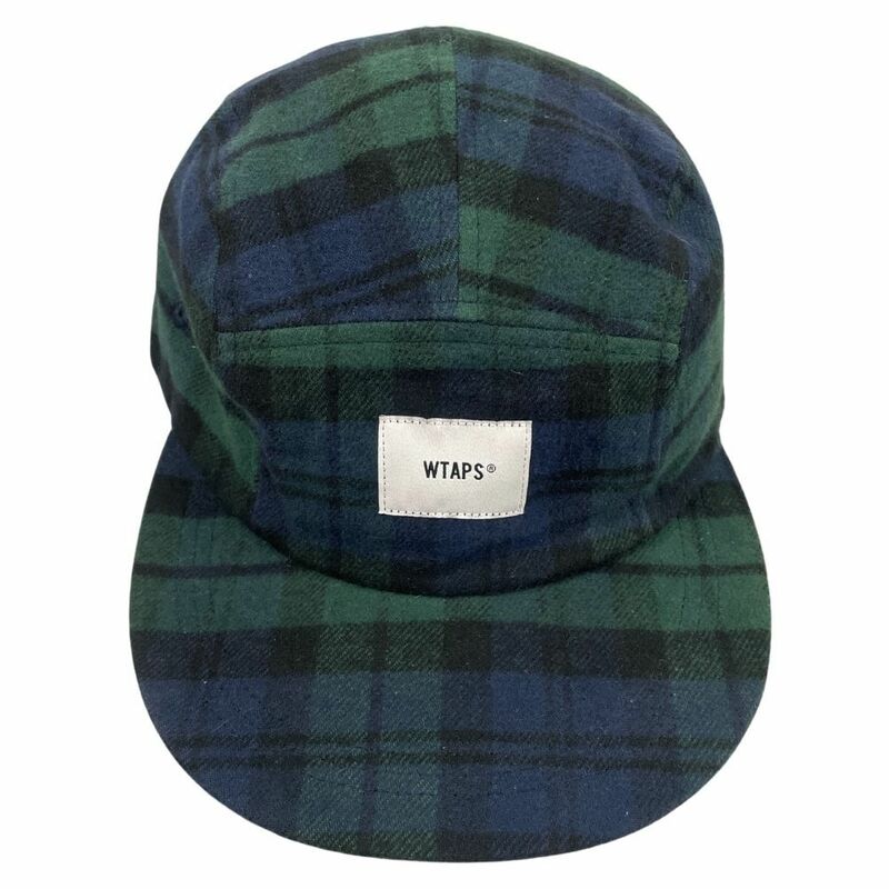 WTAPS ダブルタップス 19AW T-5 03 CAP. COTTON. TWILL TEXTILE チェック柄 キャップ ネイビー×グリーン系 正規品 / B5191