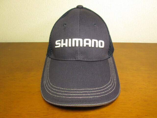 美品良好 SHIMANO シマノ メッシュキャップ ネイビー 紺 キャップ 帽子