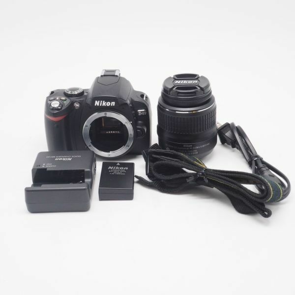 ■良品■ Nikon ニコン デジタル一眼レフカメラ D40 レンズキット ブラック D40BLK