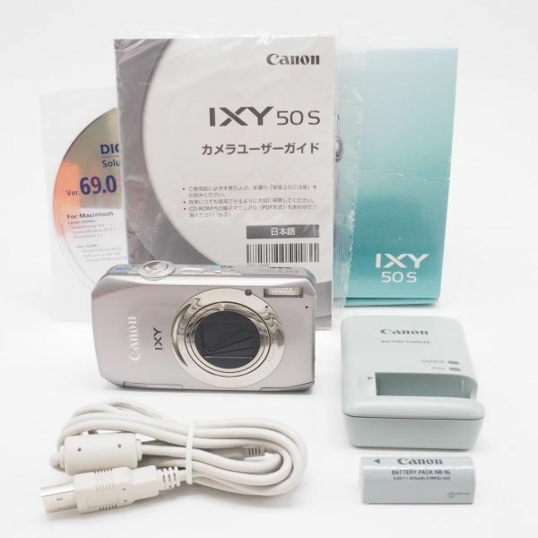 ■極上品■ CANON キャノン デジタルカメラ IXY50S シルバー IXY50S(SL) 元箱・説明書付き