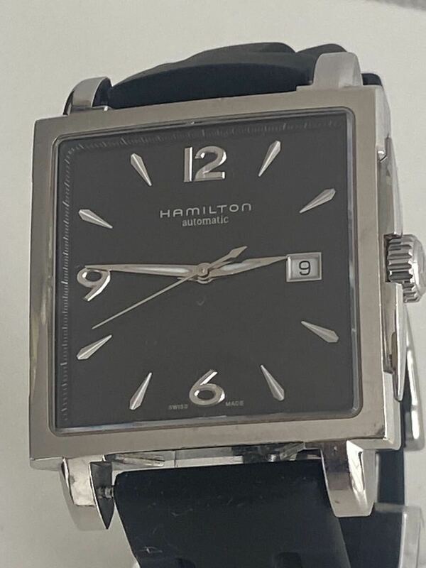 HAMILTON ハミルトン Jazzmaster square date ジャズマスタースクエアデイト men's メンズ 腕時計 クォーツ クオーツ QZ H324150 稼働中 