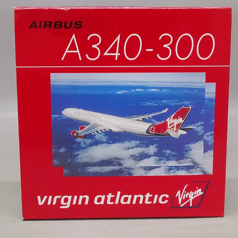 未使用 Virgin Atlantic ヴァージンアトランティック 1/400 Airbus A340-300 Dragon Wings 元箱入 付属品 航空機 模型 Z5581