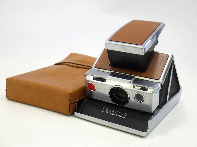 h4D089R15 POLAROID SX-70 ポラロイドカメラ フィルムカメラ 専用レザーケース付き 現状品